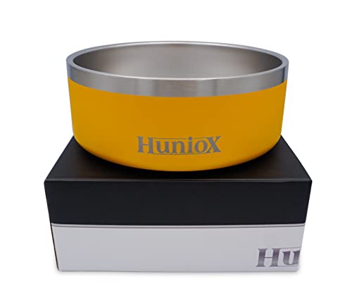 Huniox Comedero Perro y Gato de Doble Pared en Acero Inoxidable 304, sin BPA. Bebedero Perro y Gato Antideslizante. Cuenco Perro y Gato para Comida y Agua con Capacidad de 1,25 litros (Kilimanjaro)