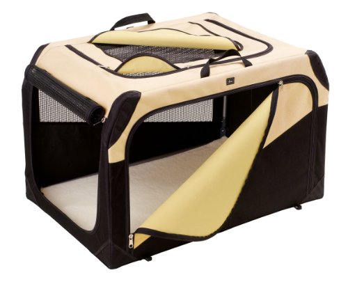 HUNTER - Caja de Transporte para Perros, Color Beige y Blanco