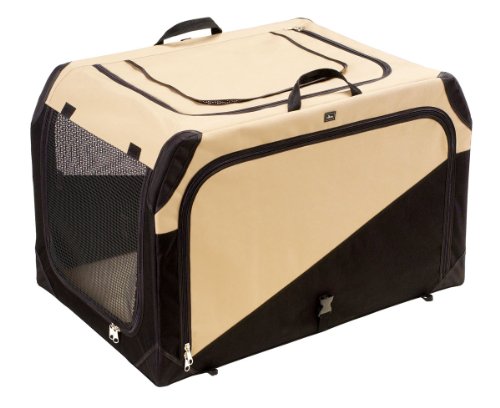 HUNTER - Caja de Transporte para Perros, Color Beige y Blanco