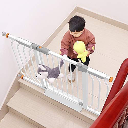 Huo Cierre Automático Blanca Puerta de La Escalera, Seguridad Puerta de La Barrera de Habitaciones Dividersafety Puerta for Perro Mascotas Bebé (Size : 160-167cm)