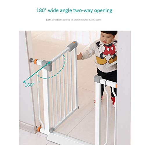 Huo Cierre Automático Blanca Puerta de La Escalera, Seguridad Puerta de La Barrera de Habitaciones Dividersafety Puerta for Perro Mascotas Bebé (Size : 160-167cm)