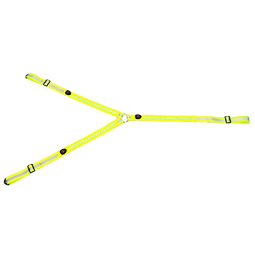 Huqiqi Led Caballo Pascua Cuello Alta Visibilidad Tachuela para Montar A Caballo Engranaje De Seguridad Ajustable para La Noche Cinturón Amarillo Fluorescente Green