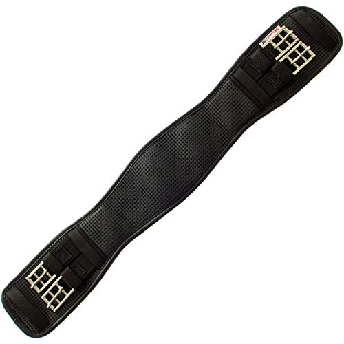 HyCOMFORT - Cincha Waffle para Doma con extremos elásticos (66 cm) (Negro)