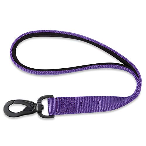 Hyhug Premium actualizado Correa Corta de Nylon Resistente de 45,7 cm de Largo con asa Acolchada cómoda y Clip Resistente para Perros Grandes, medianos, para niños y niñas. (Ultra Violeta)