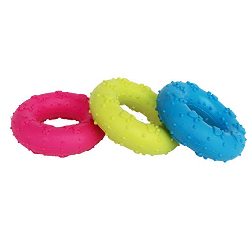 HyiFMY 3pc Pet Circle MASCHOTY Toy, TRP Donuts de Goma de Juguete de Entrenamiento, para Grandes réculos medianos Perros pequeños Cachorros Regalos de cumpleaños