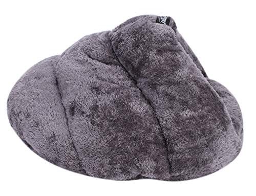 IBLUELOVER Niche Gato Cama Perro Peluche Nid de Perro Pequeño Perro Interior Triángulo Cojín Cama Animal de Compañía Manta Plegable Regalo Navidad