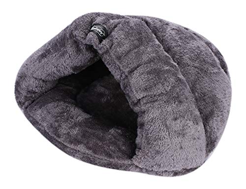 IBLUELOVER Niche Gato Cama Perro Peluche Nid de Perro Pequeño Perro Interior Triángulo Cojín Cama Animal de Compañía Manta Plegable Regalo Navidad