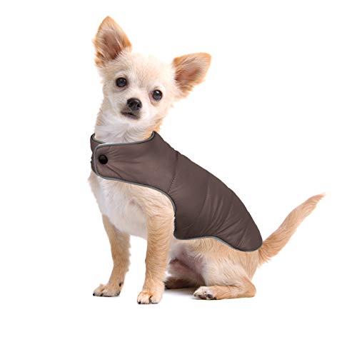 Idepet Abrigo de Invierno para Perros, Impermeable cálido Chaqueta para Perros Rayas Reflectantes Perros Chaleco Ropa Forro Polar Ropa para Gatos