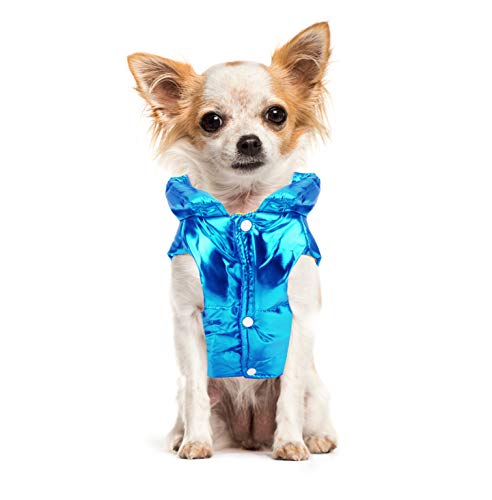 Idepet Perro Cachorro Abrigo de Invierno Mascota Gato Lindo Traje cálido Chaleco Ropa Ropa Perrito Clima frío Chaqueta con Capucha para Chihuahua Teddy Poodles Pomeranian