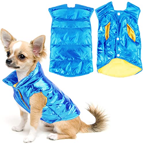 Idepet Perro Cachorro Abrigo de Invierno Mascota Gato Lindo Traje cálido Chaleco Ropa Ropa Perrito Clima frío Chaqueta con Capucha para Chihuahua Teddy Poodles Pomeranian