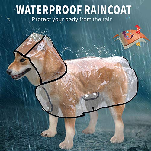 Idepet - Poncho Impermeable y Cortavientos con Capucha para Perros pequeños y medianos, como Chihuahuas