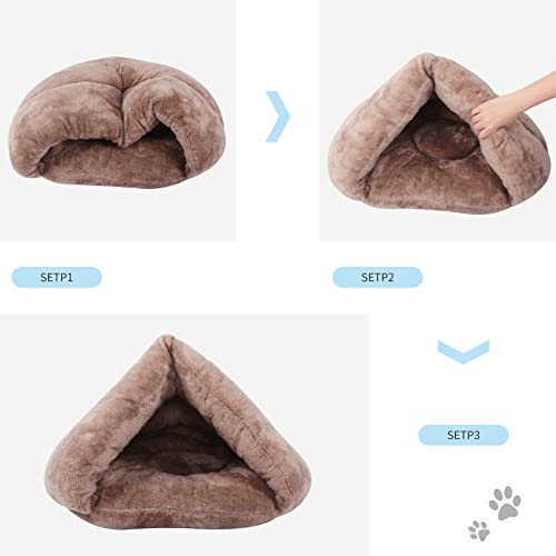 IEUUMLER Cama Perro Pequeño Saco de Dormir Casa y Sofá para Perros Gato Puppy Conejo Mascota IE119 (Camel)