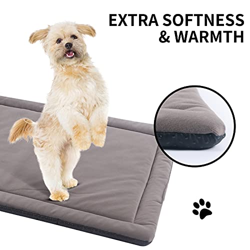 IEUUMLER Colchón Grueso para Perros, Resistente al Agua, para Perros y Gatos Pequeños, Medianos y Grandes FC004 (74*53cm, Light Brown)