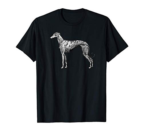 Ilustración vintage de perro galgo Camiseta