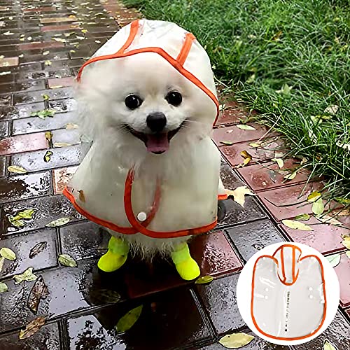 Impermeable Perro Chubasquero para Perros con Capucha Chaquetas Impermeables Chubasquero Transparente Ligero Reflectante para Cachorros Mascotas