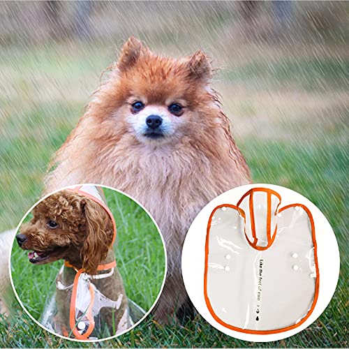 Impermeable Perro Chubasquero para Perros con Capucha Chaquetas Impermeables Chubasquero Transparente Ligero Reflectante para Cachorros Mascotas