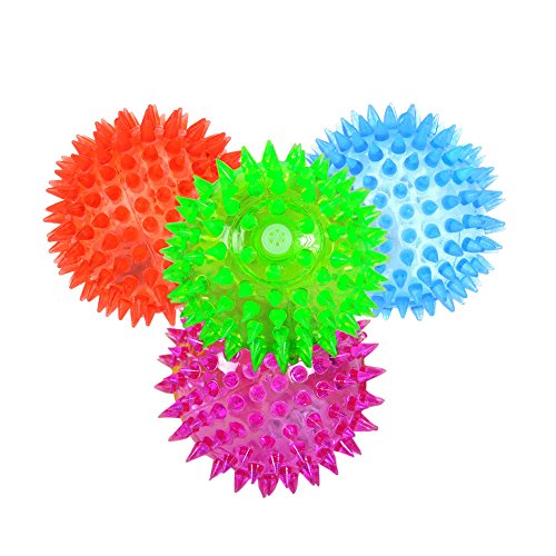 Inflagen (TM Pet Products Pelota de Goma elástica con Luces LED para Perro, Gato, Juguete entretenido, 2 Unidades por Paquete