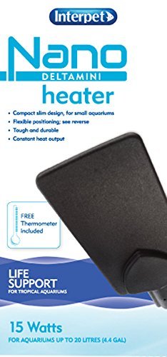 Interpet Delta Mini Nano - Calentador de pecera para Acuario (15 W, para pequeños acuarios Tropicales hasta 20 L)