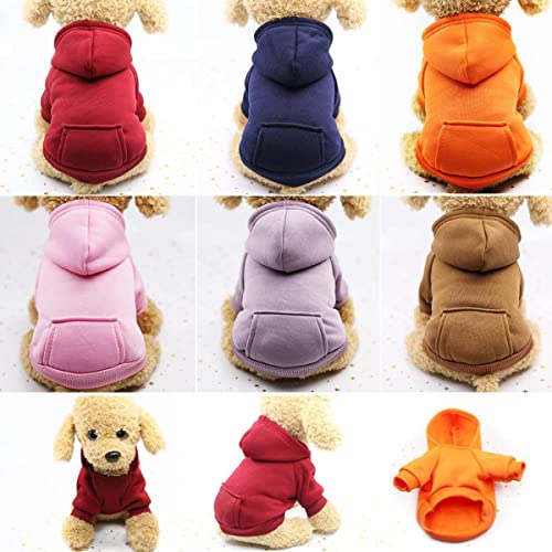 Invierno cálido Gato Ropa para Perros suéter para Perros pequeños Gatos Chihuahua Teddy Puppy Dog Outfits con diseño de Bolsillo Ropa Suave para Mascotas