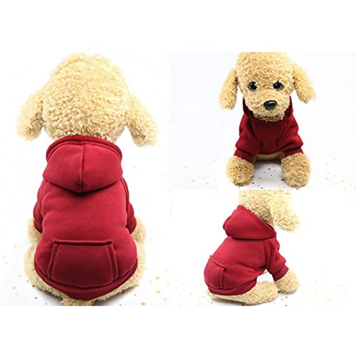 Invierno cálido Gato Ropa para Perros suéter para Perros pequeños Gatos Chihuahua Teddy Puppy Dog Outfits con diseño de Bolsillo Ropa Suave para Mascotas