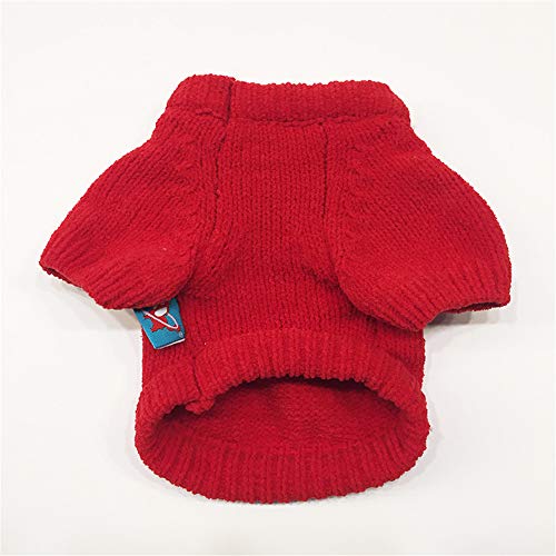 Invierno Ropa Perro Pequeño Chihuahua Yorkshire Color Sólido Bowknot Jersey para Mascota Cachorro niña