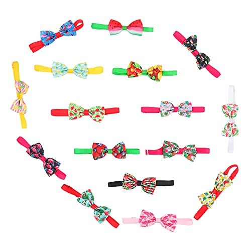 iplusmile - Lote de 16 accesorios para animales con diseño de fruta de Flamingos Pet Bow, corbata creativa (estilo mixto)