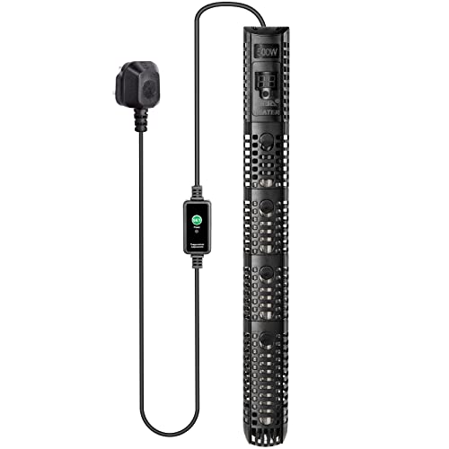 IREENUO Calentador para Acuario Varilla de Calentamiento de Acuario Digital de Temperatura Ajustable con Pantalla LED y Controlador de Temperatura Externo (500W)