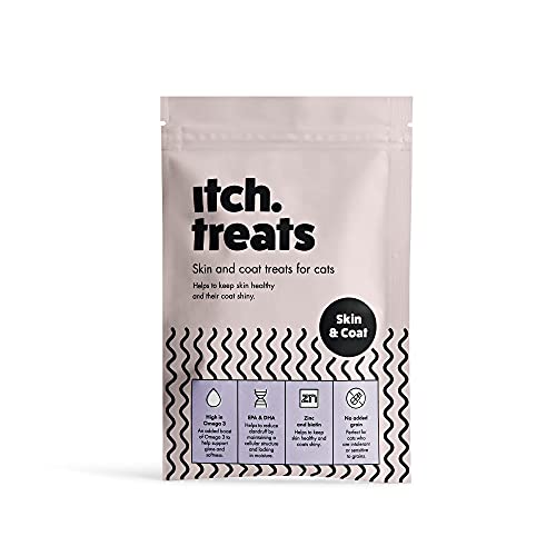 Itch | Piel y abrigo para gatos | Con Omega 3, biotina y zinc para piel brillante | paquete de 4