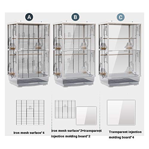 Jaula de Pájaros Gran perico loro jaula del pájaro del Cockatiel Canarias Lovebird Budgie Parrotlet erythrura jaula del animal doméstico jaula de pájaro con la escala juguetes colgantes Jaula para Mas