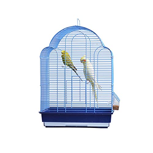 Jaula para Pájaros Birdcage de Moda Tigre Skin Black Peony Parrot Lory Hierro Forjado Birdcage con la Taza de alimentación para pájaros pequeños, pinzones, pájaros de Amor Jaula para pájaro