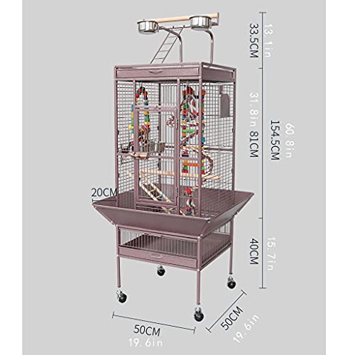 jaulas para pajaros Rack interactivo para mascotas y jaula de loros móviles con caja de reproducción adecuada para canarios, loros pequeños, pinzones, amores y periquitos jaula periquitos