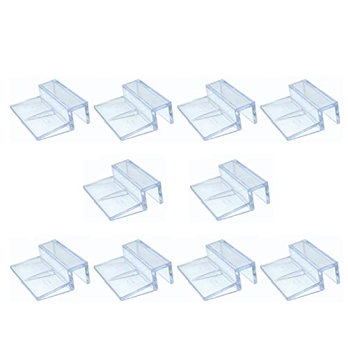 Jiakalamo 10 clips para cubierta de acuario, 6 mm/10 mm/12 mm Aquariums Fish Tank Acrílico, soporte para cubierta de vidrio de acuario, clips de tapa universales para acuarios sin montura