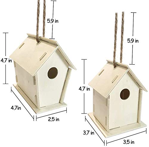 jiangwangda Manualidades de Cerezas para niños de 4 a 8 años - Paquete de 2 Kit de Bricolaje para Casitas de pájaros - Construya y pinte una casita para pájaros (Incluye Pinturas y Pinceles)