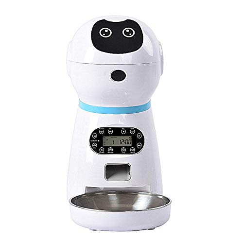 jieqing Comedero Automatico Gatos Comedero Automatico Perros Microchip Gato alimentador Alimentador de Gato automático con Temporizador EU