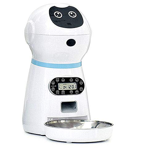 jieqing Comedero Automatico Gatos Comedero Automatico Perros Microchip Gato alimentador Alimentador de Gato automático con Temporizador EU