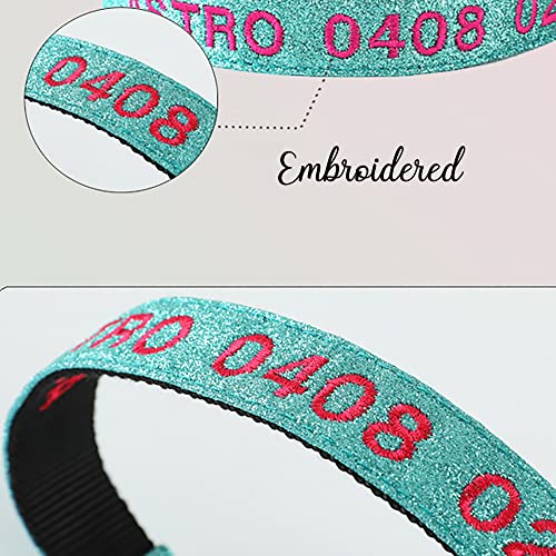 Jimer Collar Personalizado con Nombre para Mascotas, identificación de Cachorro, Collar Ajustable Suave para Perros, Gatos