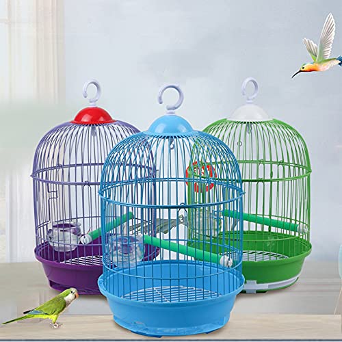 JINLIAN205-SHOP jaulas para pajaros Pequeño Hierro labrado Pájaro Pájaro Jaula Tigre Piel Pájaro Jaula Blanco Ojo Lark CAGA Caja PEQUEÑA Caja Redonda Redonda Jaula periquitos