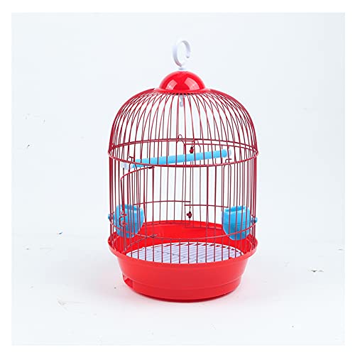 JINLIAN205-SHOP jaulas para pajaros Pequeño Hierro labrado Pájaro Pájaro Jaula Tigre Piel Pájaro Jaula Blanco Ojo Lark CAGA Caja PEQUEÑA Caja Redonda Redonda Jaula periquitos