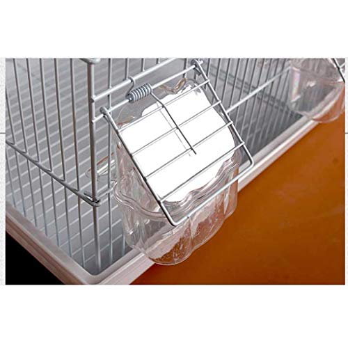 jinrun Jaula para ​pajaros Avanzada Breeding Bird Cage for Finch Canarias Budgie - Gran pájaro de Metal Jaula de Viaje Jaula de pájaro con una partición (Blanco) Casas para pájaros (Color : B)