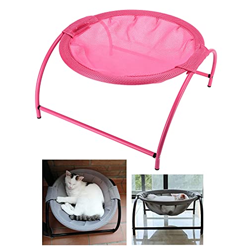 Jopwkuin Cama para Gatos, Hamaca para Mascotas, Tela De Malla Suave, Suministros para Mascotas, Cama para Gatos para Dormir, para Gatos, para Scottish Fold American Bobtail, Poodle(Rosado)