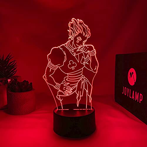 JoyLamp Hisoka Morow de Hunter x Hunter – Colección oficial JoyLamp x Hunter x Hunter – 16 colores + mando a distancia – Lámparas 3D Hunter x Hunter