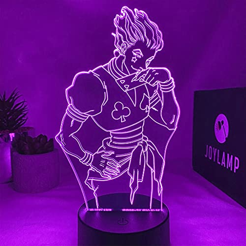 JoyLamp Hisoka Morow de Hunter x Hunter – Colección oficial JoyLamp x Hunter x Hunter – 16 colores + mando a distancia – Lámparas 3D Hunter x Hunter