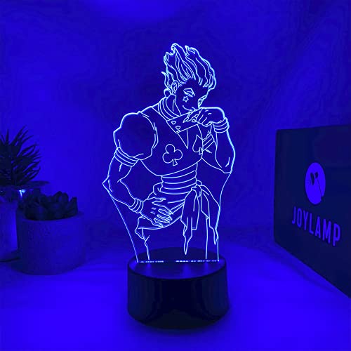 JoyLamp Hisoka Morow de Hunter x Hunter – Colección oficial JoyLamp x Hunter x Hunter – 16 colores + mando a distancia – Lámparas 3D Hunter x Hunter