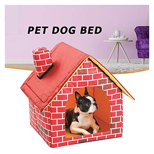 Juan-375 Cama para Perros para Mascotas Casa Plegable para Perros Pequeño Huella Pequeño Cama para Mascotas Tienda Cat Cat Kennel Interior y al Aire Libre Viaje portátil Suministros convenientes p