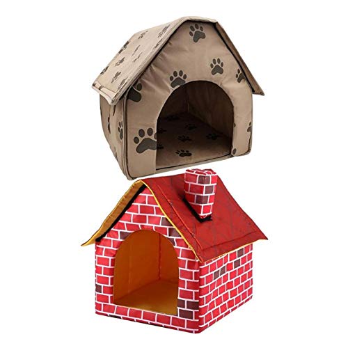 Juan-375 Cama para Perros para Mascotas Casa Plegable para Perros Pequeño Huella Pequeño Cama para Mascotas Tienda Cat Cat Kennel Interior y al Aire Libre Viaje portátil Suministros convenientes p