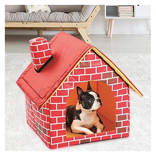 Juan-375 Cama para Perros para Mascotas Casa Plegable para Perros Pequeño Huella Pequeño Cama para Mascotas Tienda Cat Cat Kennel Interior y al Aire Libre Viaje portátil Suministros convenientes p