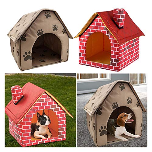 Juan-375 Cama para Perros para Mascotas Casa Plegable para Perros Pequeño Huella Pequeño Cama para Mascotas Tienda Cat Cat Kennel Interior y al Aire Libre Viaje portátil Suministros convenientes p