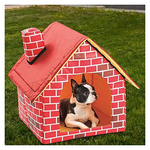 Juan-375 Casa de Perro Casa Delicada Casa de Perro Plegable Poja Pequeña Huella Pet Tienda Cat Cat Kennel Travel Dog Accesorio para Exterior/Interior (Color : B, Size : L)