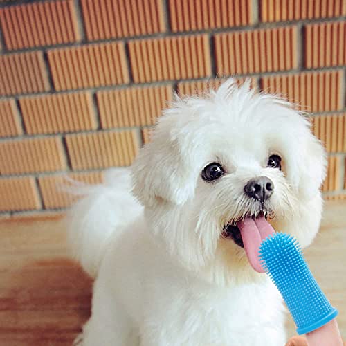 Juego de 2 Cepillos de dientes para gatos y perros Cepillos de Dientes del Perro Cepillo de Dientes para Mascotas para limpieza