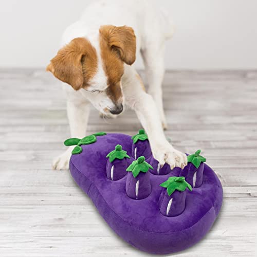 Juguete de peluche para perro, juguete de peluche de rábano desplumado, juguete de campo de vegetales de peluche, divertido juguete de campo de berenjena y pimienta para perros, cachorros, gatos, gati